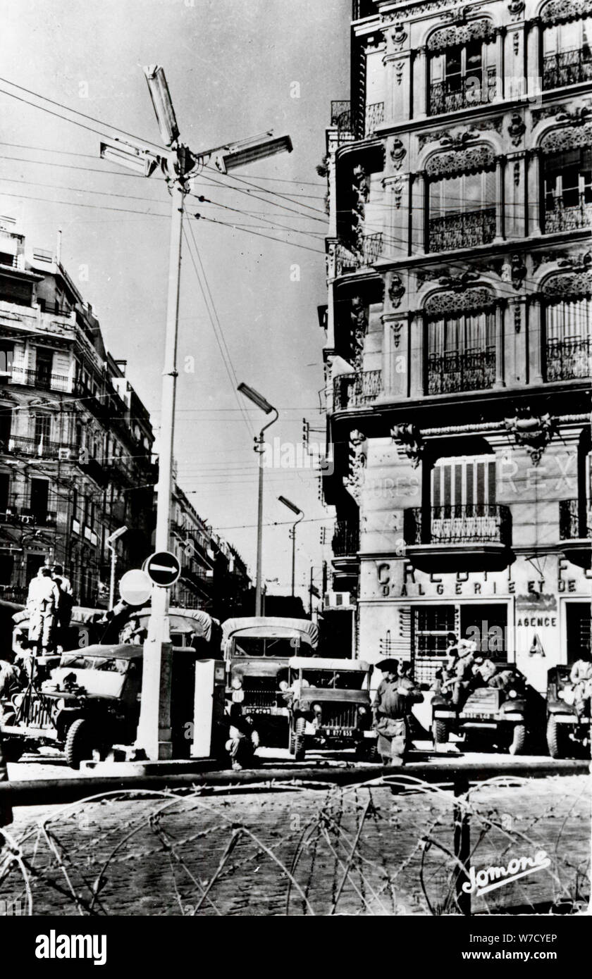 Algerischen Unabhängigkeitskrieg, Januar 1960. Artist: Anon Stockfoto