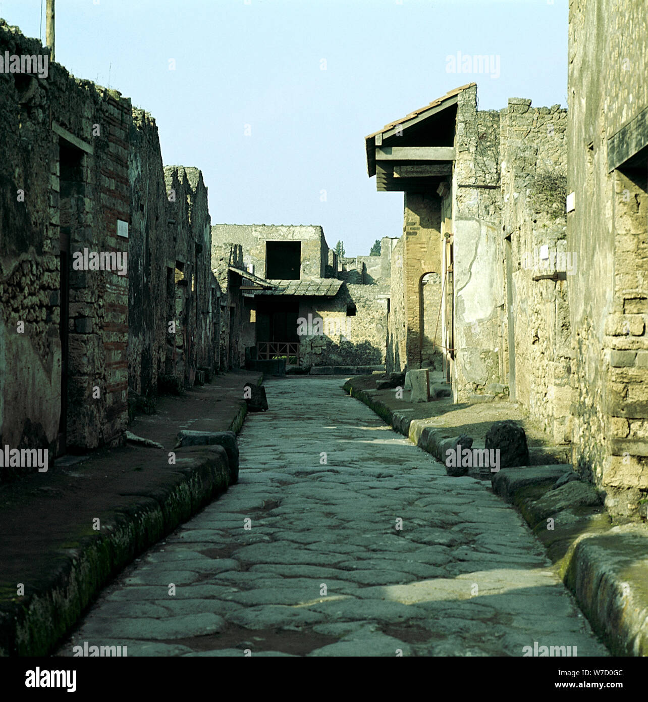 Eine Straße mit Häusern, Pompeji, Italien. Artist: Unbekannt Stockfoto