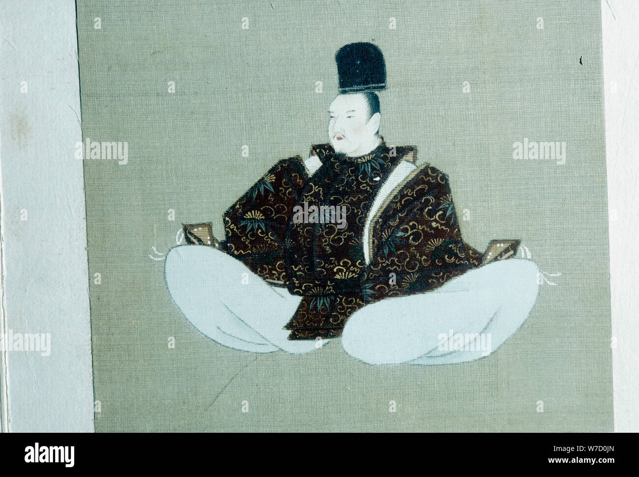 Eine sitzende Würdenträger, japanische Malerei. Artist: Unbekannt Stockfoto