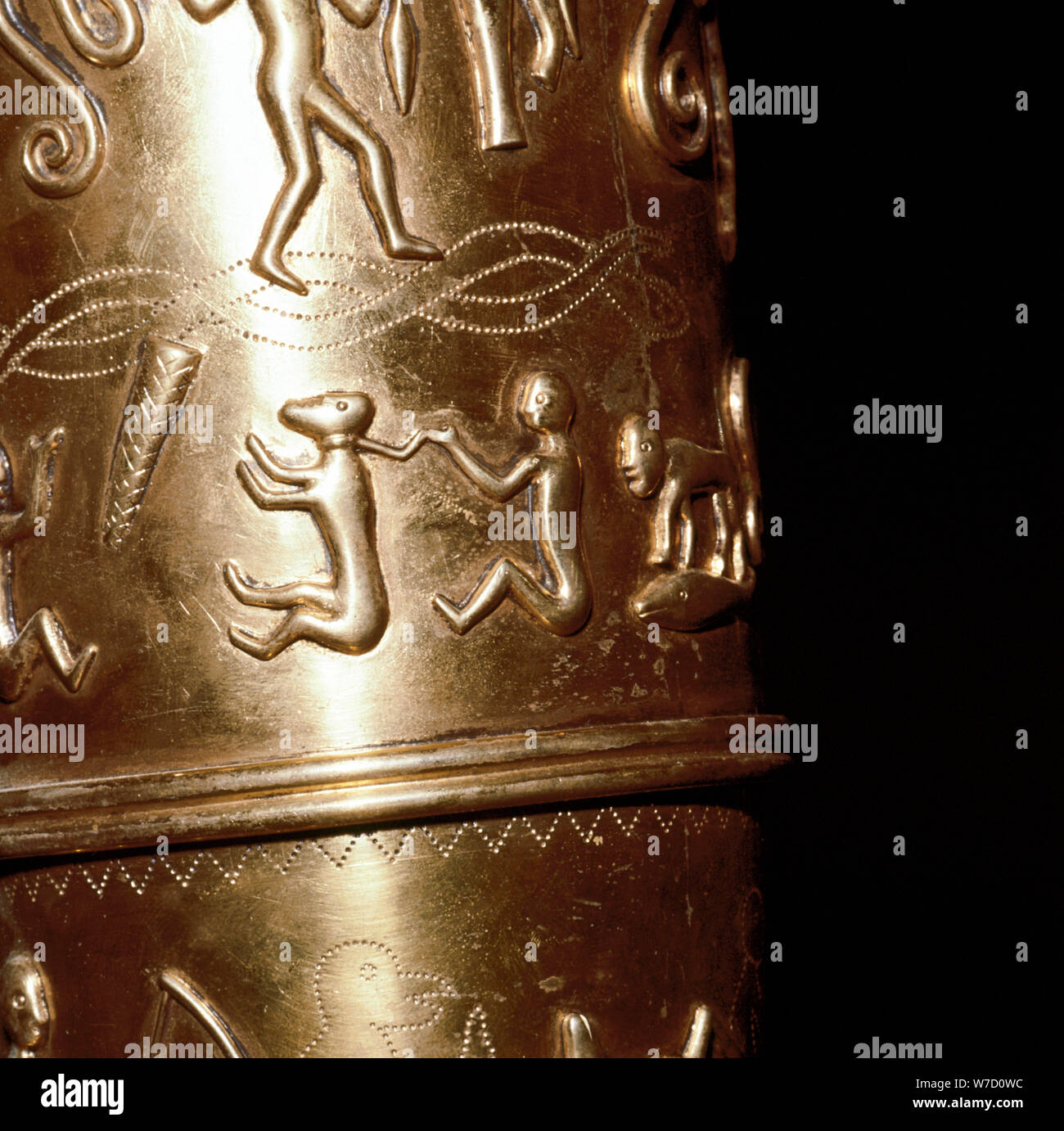 Detail der Mann mit Unverlierbaren auf Gallehus Horn, Dänisch. Artist: Unbekannt Stockfoto