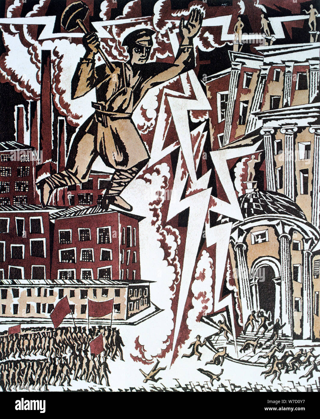 "Der Rote Blitz", 1919. Artist: Ignaty Nivinsky Stockfoto