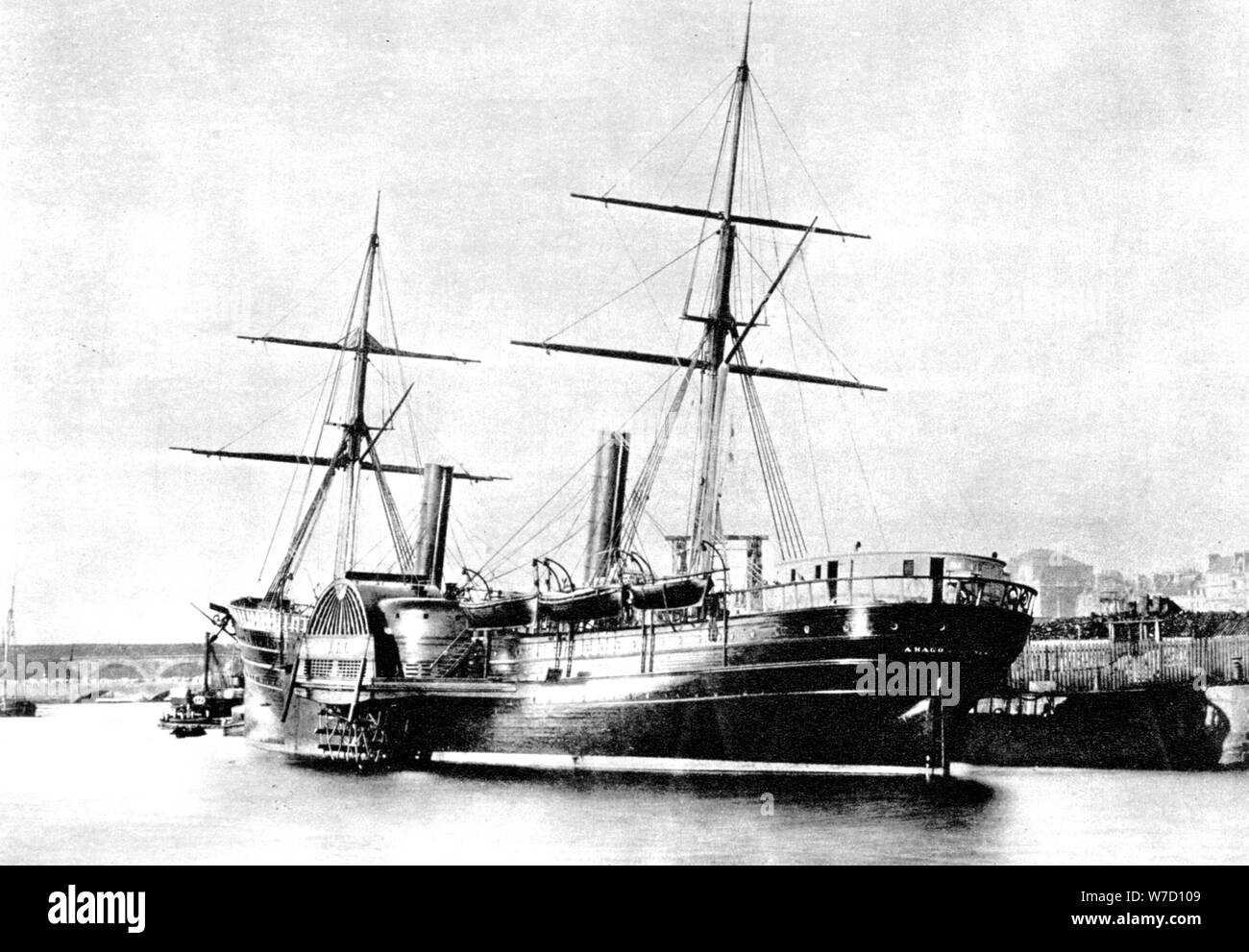 Amerikanische transatlantischen Dampfer, "Arago", 1856. Artist: Unbekannt Stockfoto