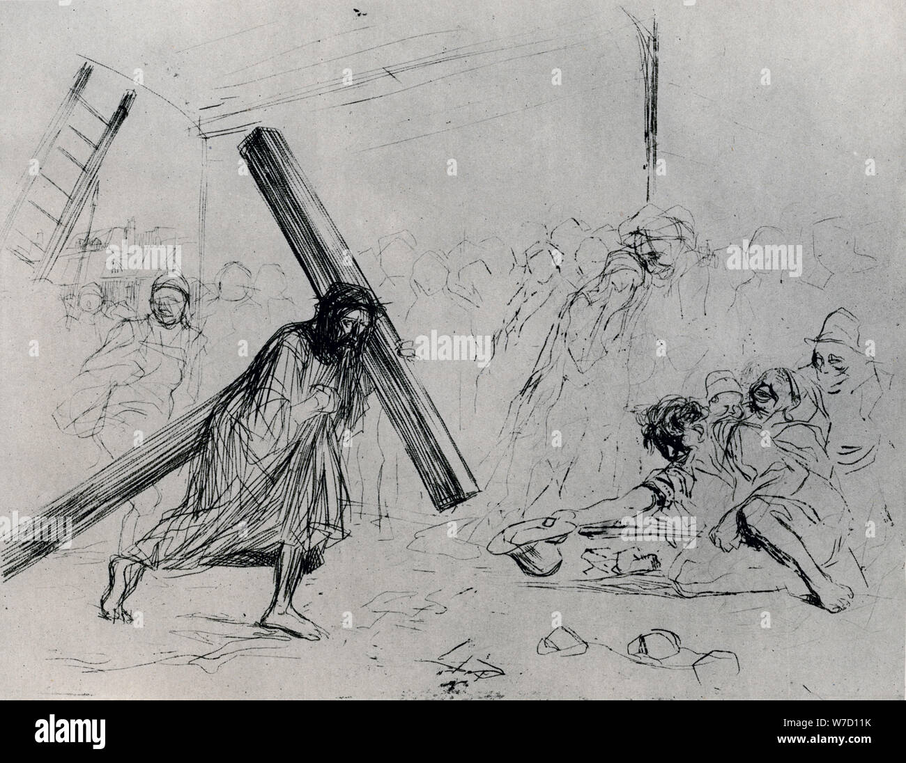 "Christus trägt das Kreuz", 1925 Künstler: Jean Louis Forain Stockfoto