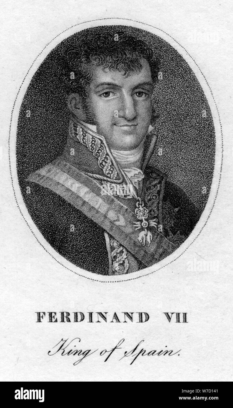 Ferdinand VII., König von Spanien, 19. Artist: Unbekannt Stockfoto