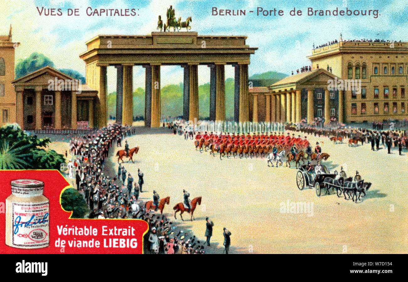 Ansichten der Hauptstädte: Brandenburger Tor, Berlin, c 1900. Artist: Unbekannt Stockfoto