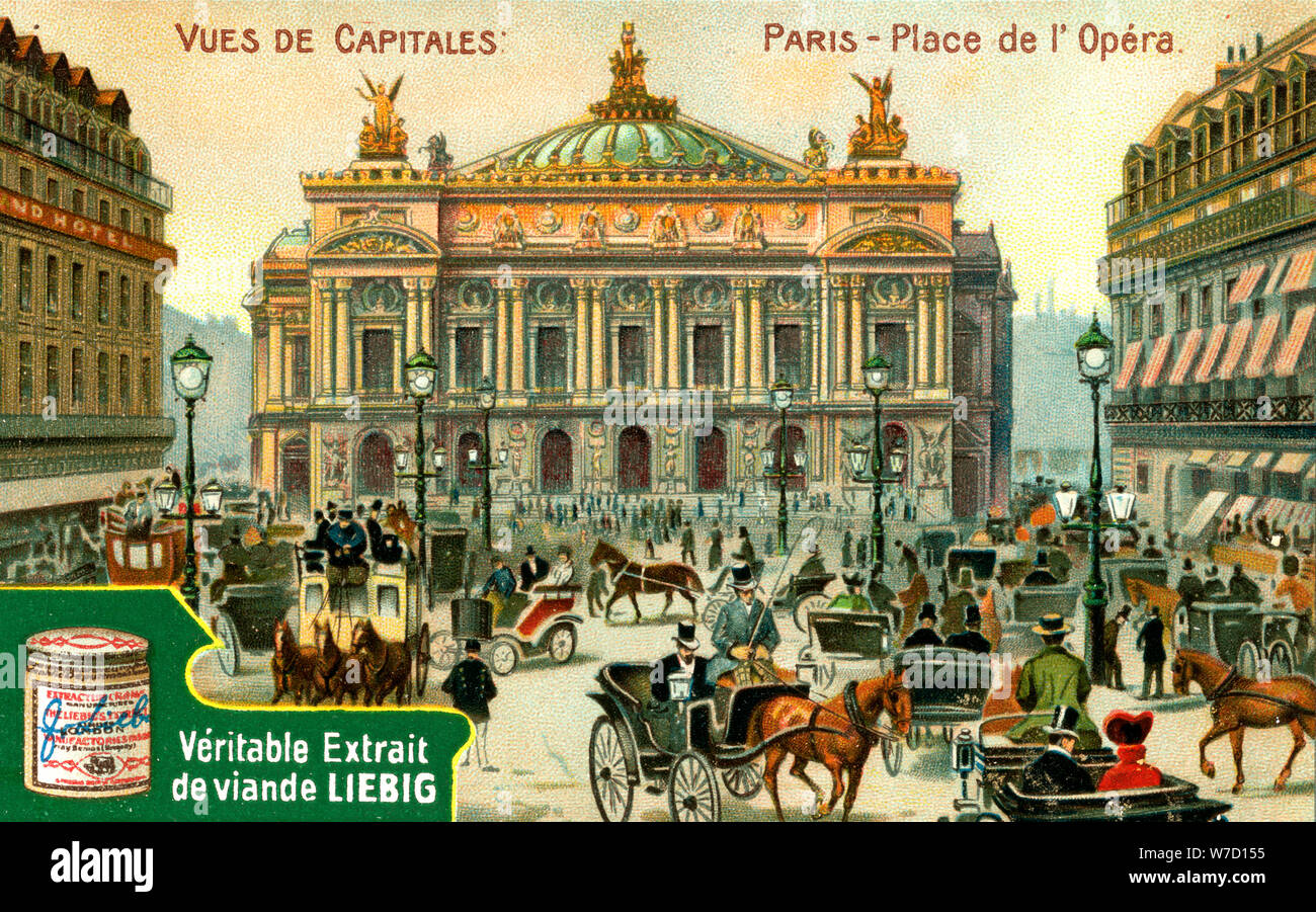 Ansichten der Hauptstädte: Place de l'Opéra, Paris, c1900. Artist: Unbekannt Stockfoto