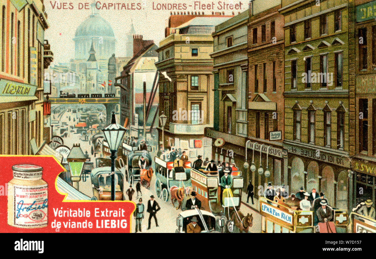 Ansichten der Hauptstädte: Fleet Street, London, c1900. Artist: Unbekannt Stockfoto