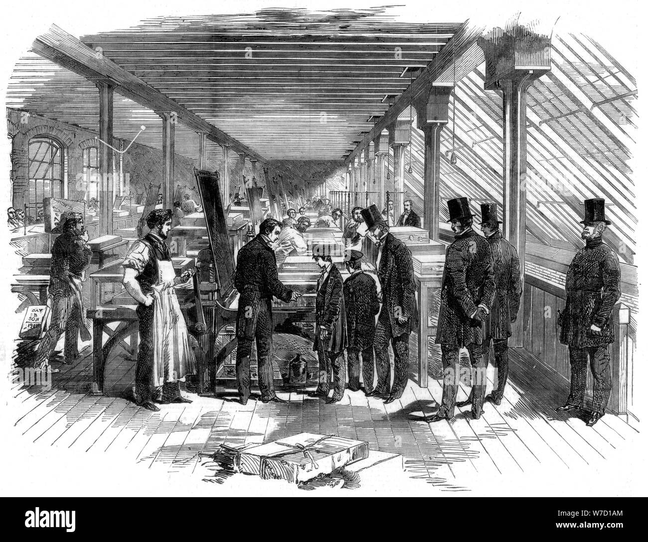 Tag & Sohn Lithographie Workshop, 1856. Artist: Unbekannt Stockfoto