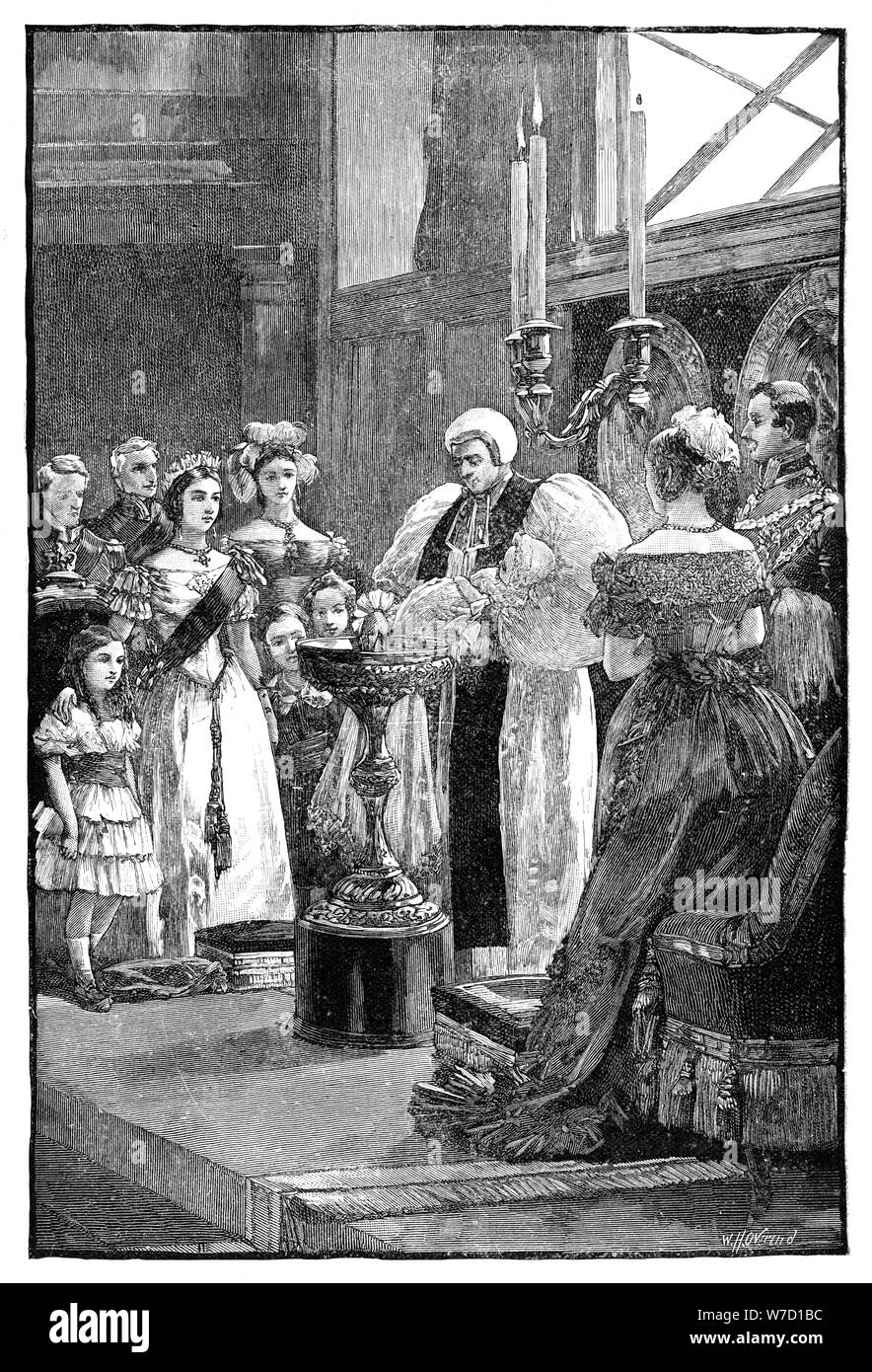 Die Taufe von Prinzessin Louise, c 1848 (1900) Künstler: William Heysham Overend Stockfoto