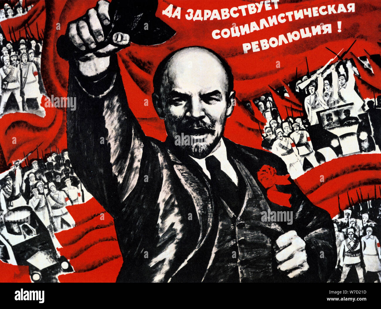Russische Kommunistische Partei Poster, 20. Artist: Unbekannt Stockfoto