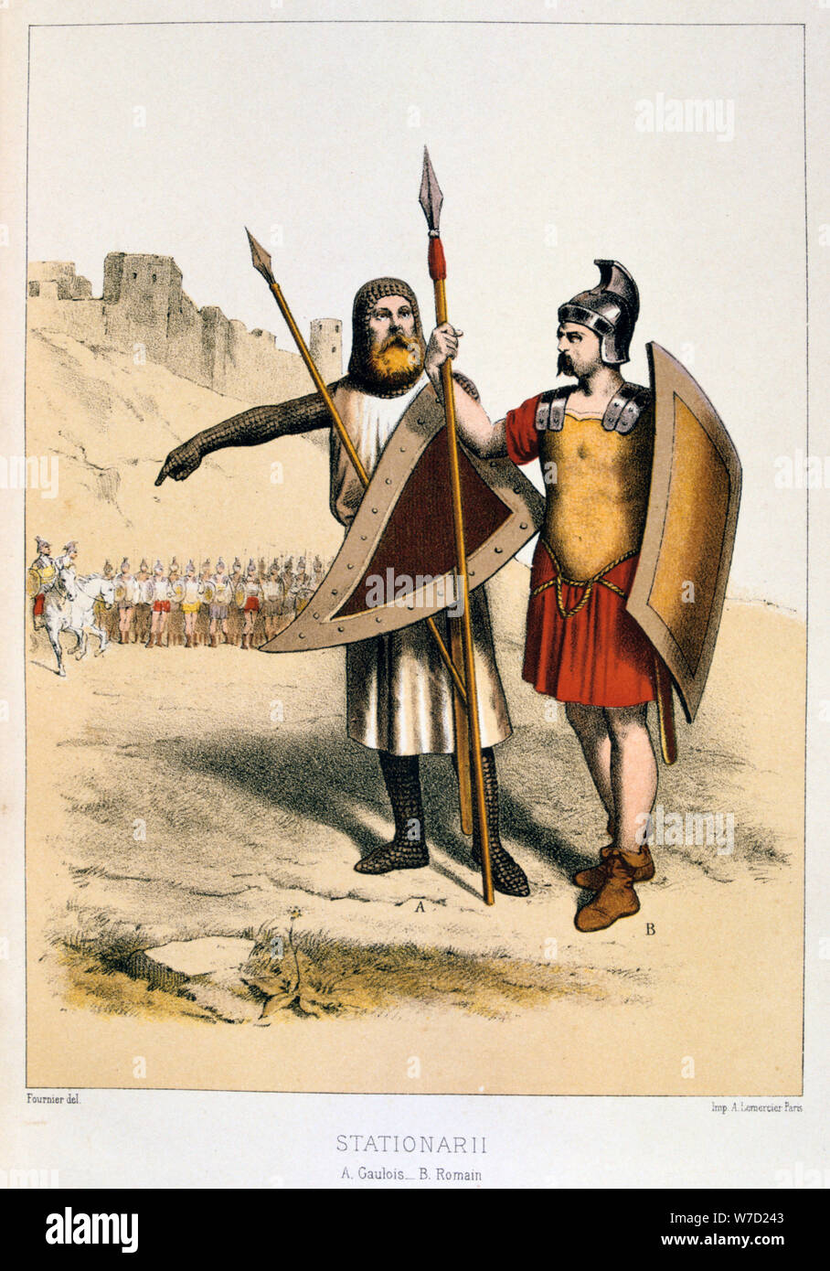 Der tationarii, ein Gaul und ein Römisches', c 1887 Künstler: Francois Cudet Stockfoto