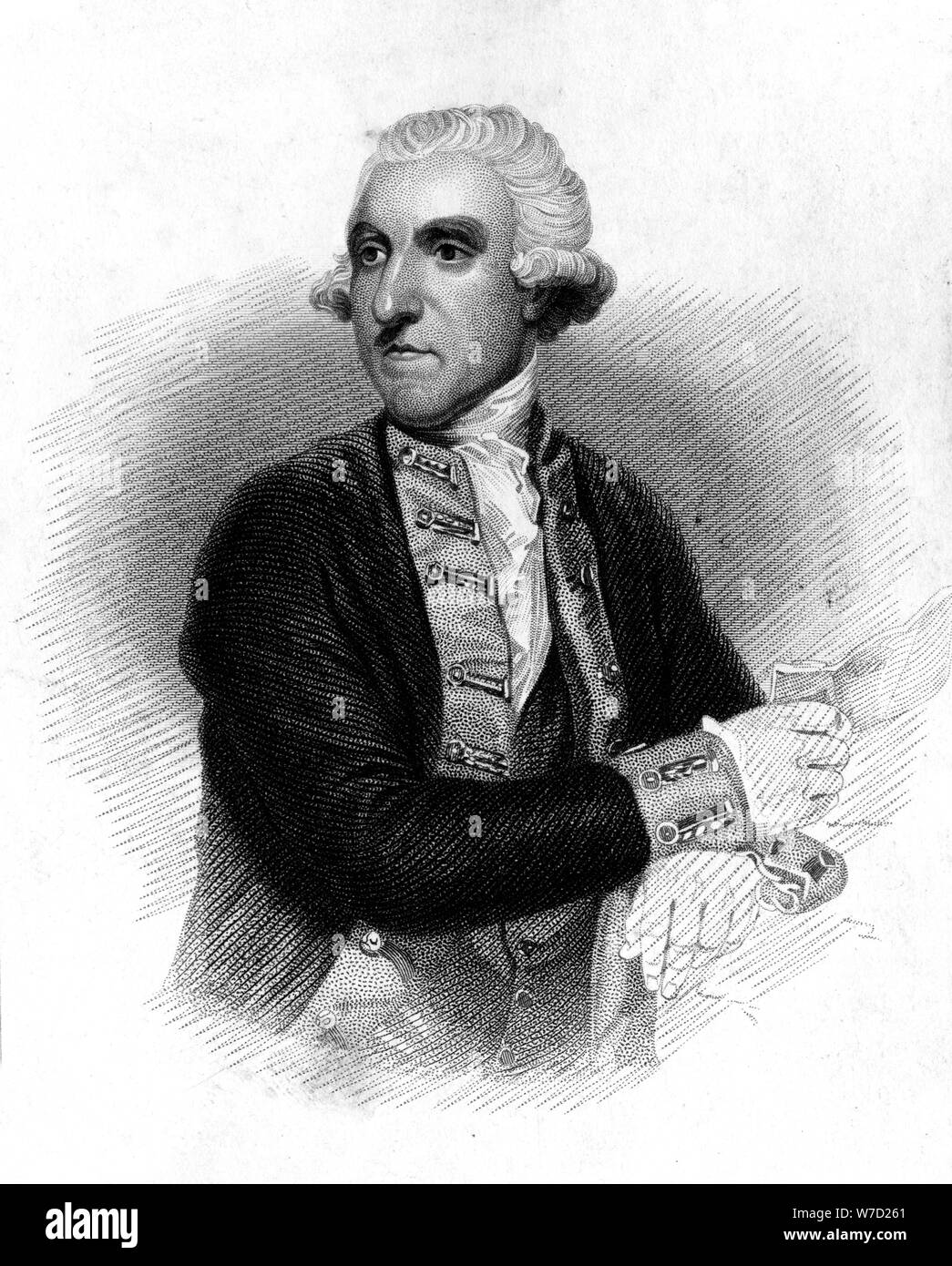 Samuel Hood (1724-1816), 1st Viscount Haube, britischer Admiral, 1837 Künstler: Thomas Phillibrown Stockfoto