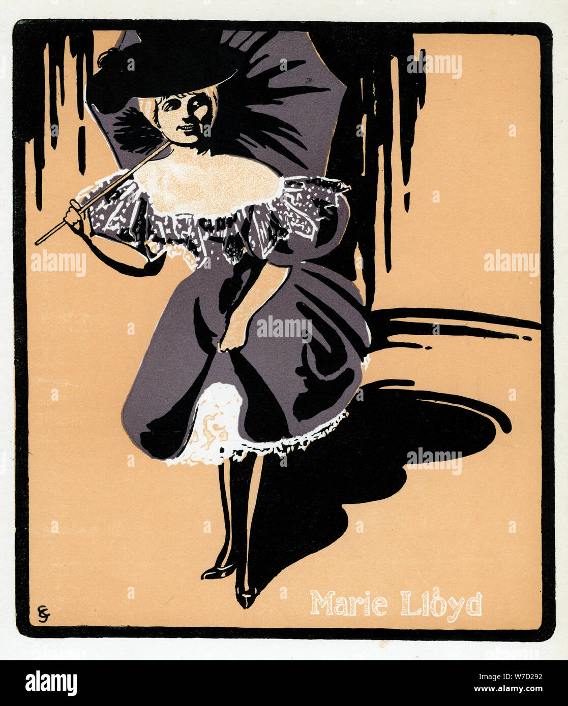 Marie Lloyd (1870-1922), englischer Music hall Sänger, aus dem späten 19. Jahrhundert. Artist: Unbekannt Stockfoto