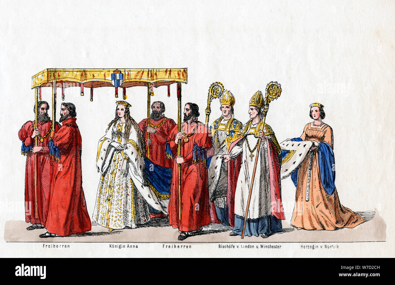 Kostümentwürfe für Shakespeares, Heinrich VIII., 19.. Artist: Unbekannt Stockfoto