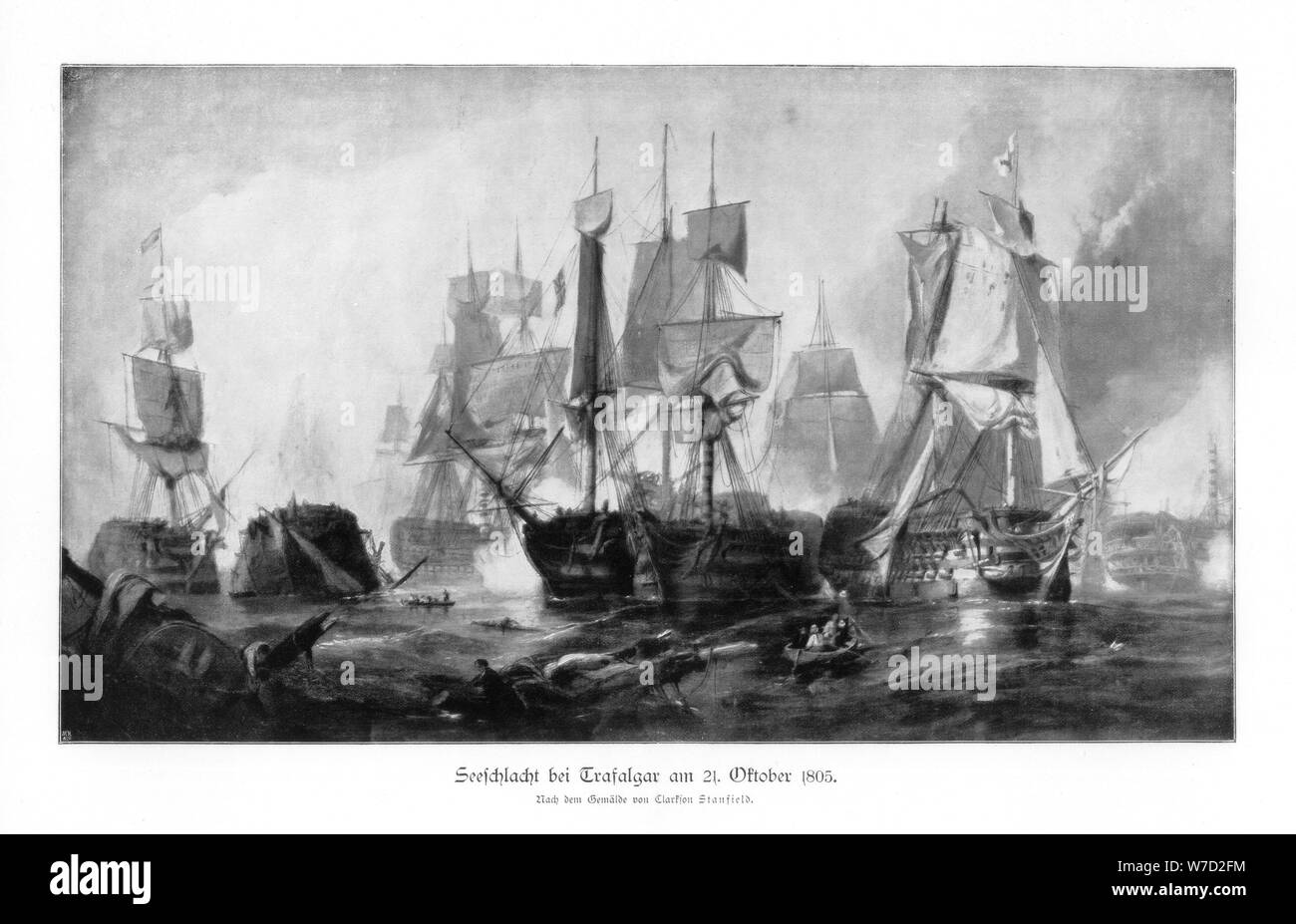 Schlacht von Trafalgar, 21. Oktober 1805 (1900). Artist: Unbekannt Stockfoto