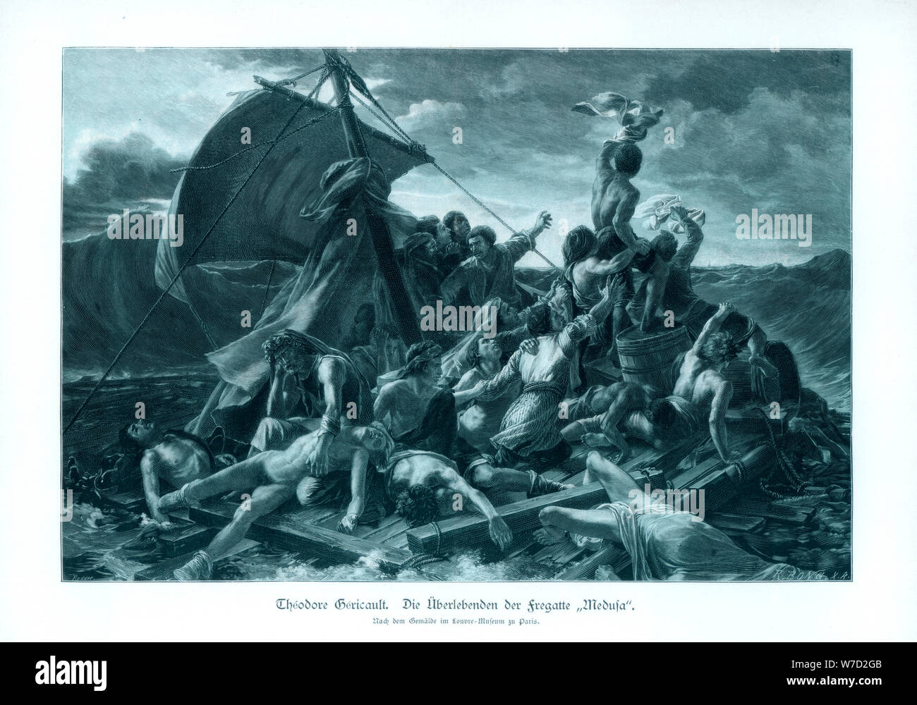 "Das Floß der Medusa", 1900. Artist: Unbekannt Stockfoto
