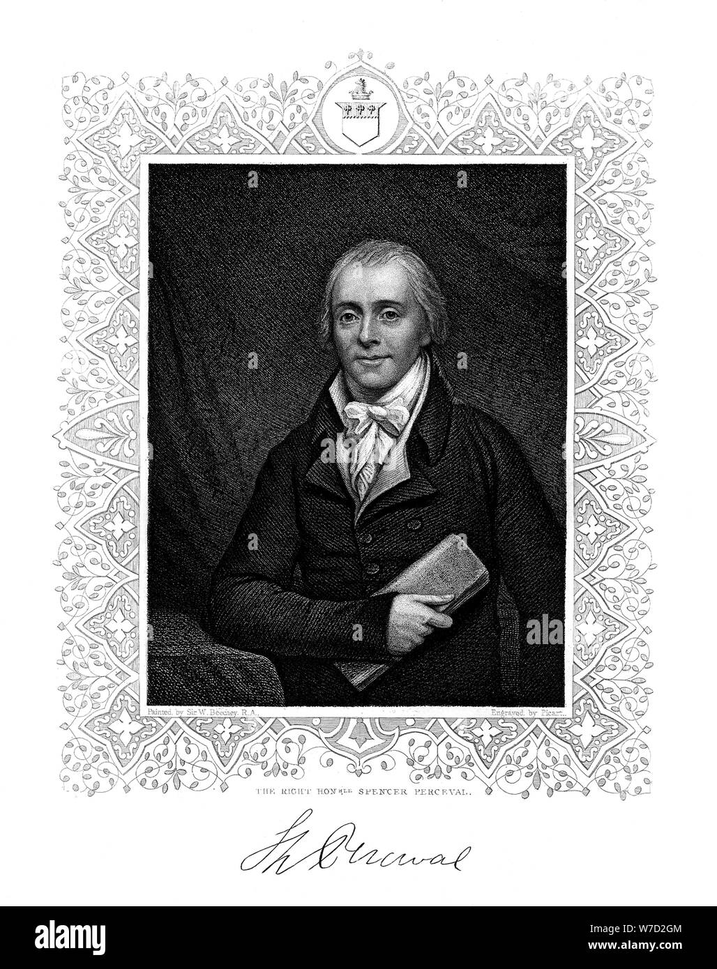 Spencer Perceval, englischer Staatsmann und Premierminister, 19. Artist: C Picart Stockfoto