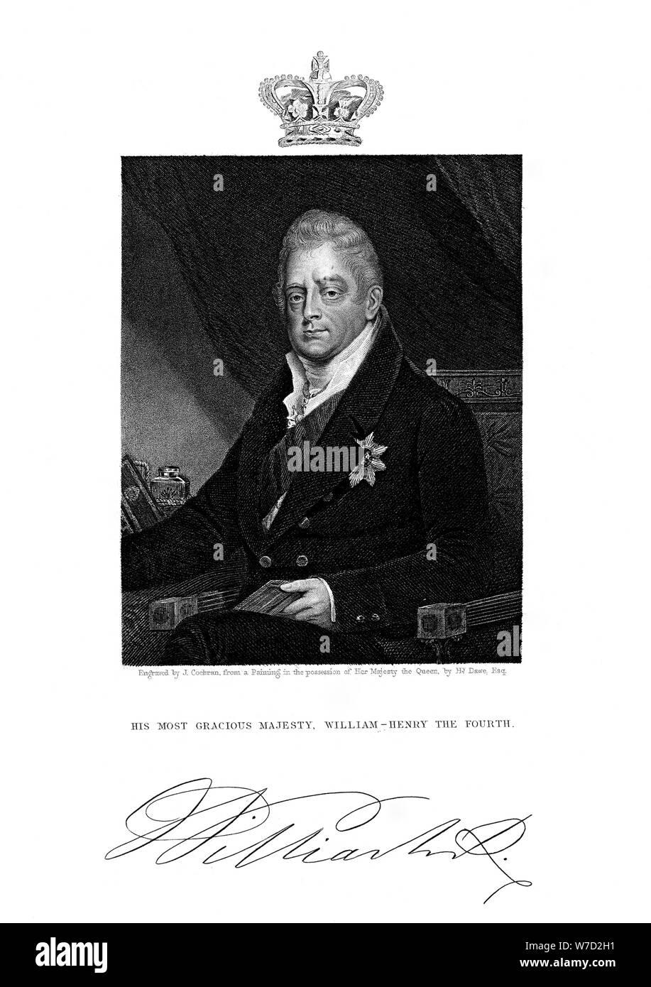Wilhelm IV., König von Großbritannien und Irland und der Hannover, 19. Artist: J Cochran Stockfoto