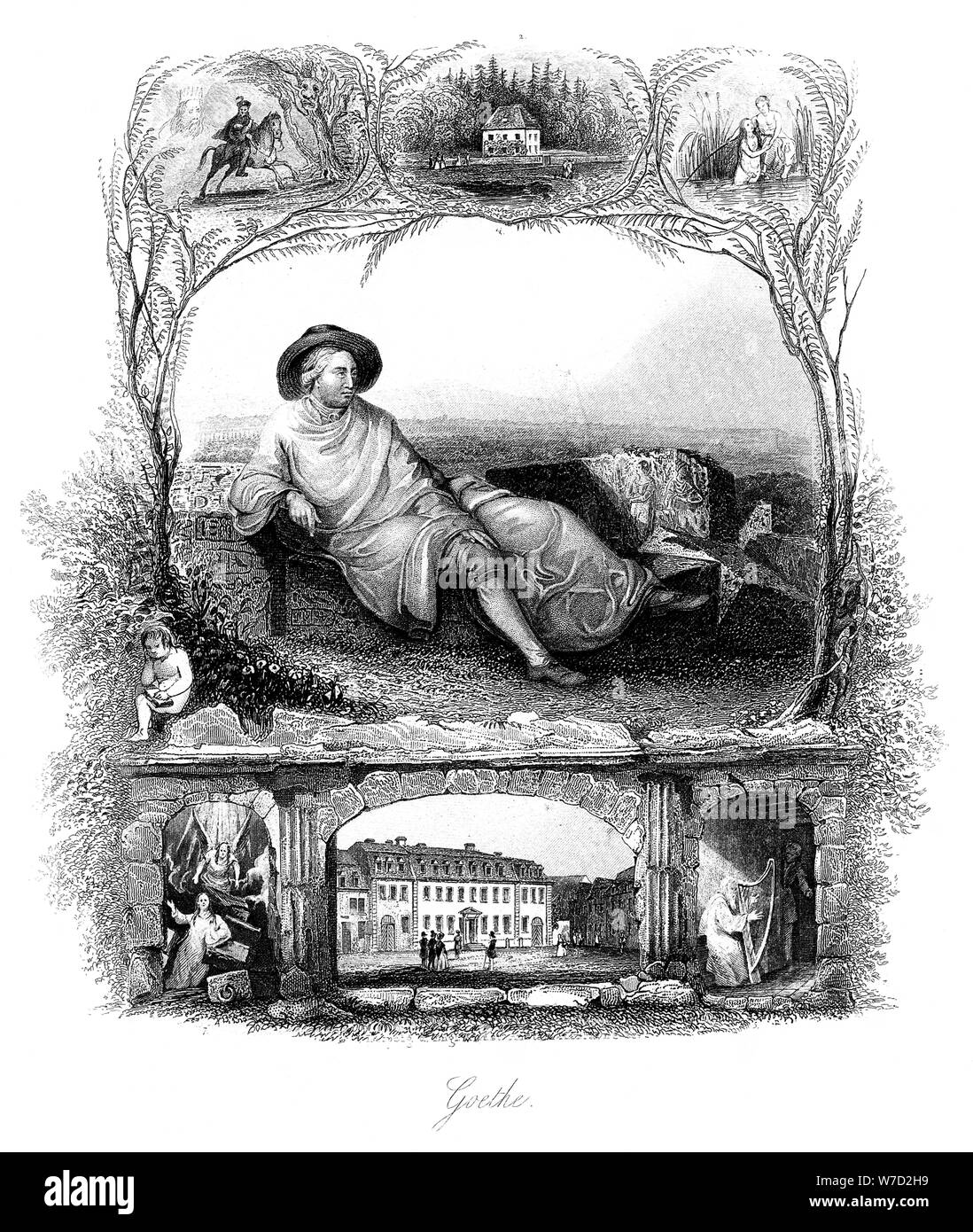 Johann Wolfgang von Goethe, deutscher Dichter, Dramatiker und Wissenschaftler, 19. Artist: Unbekannt Stockfoto