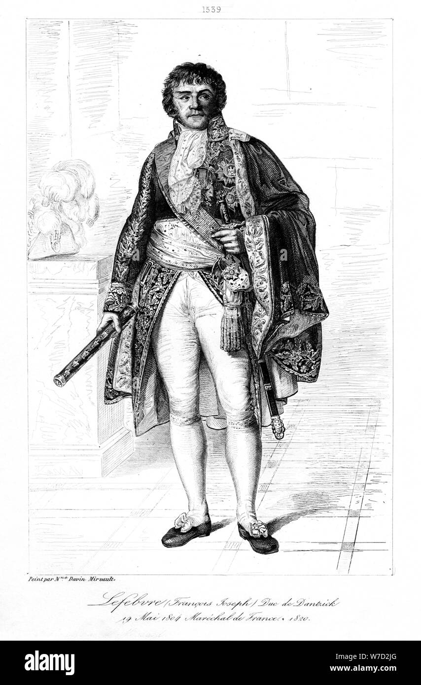 Francois Joseph Lefebvre (1755-1820), duc de Dantzig, 1839 Künstler: Francois Pigeot Stockfoto