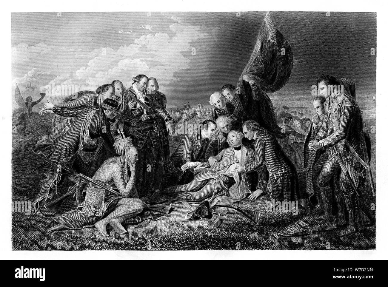 Der Tod von General Wolfe, 1759, (1860). Artist: S Smith Stockfoto