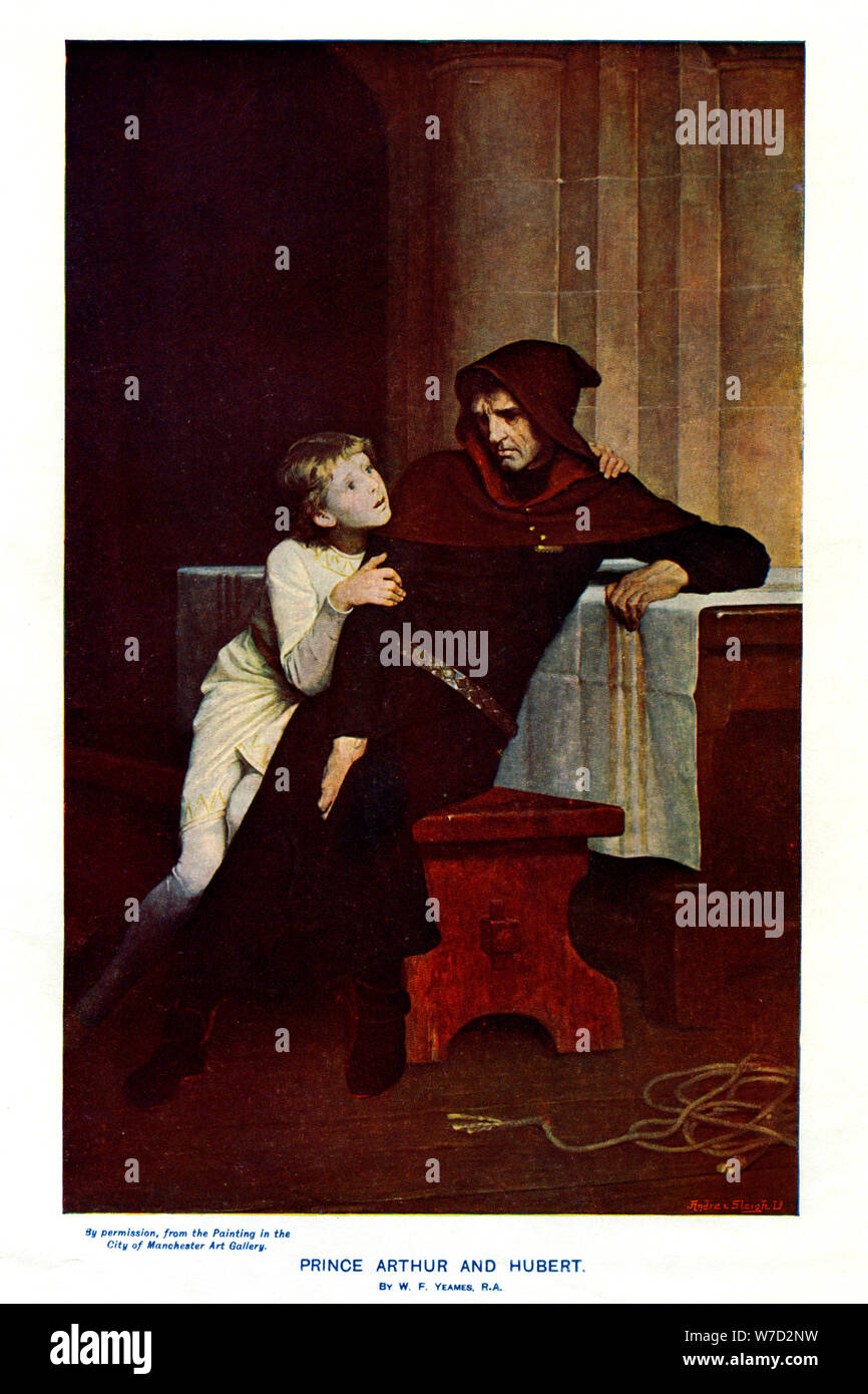 'Prince Arthur und Hubert', 19. Artist: Unbekannt Stockfoto