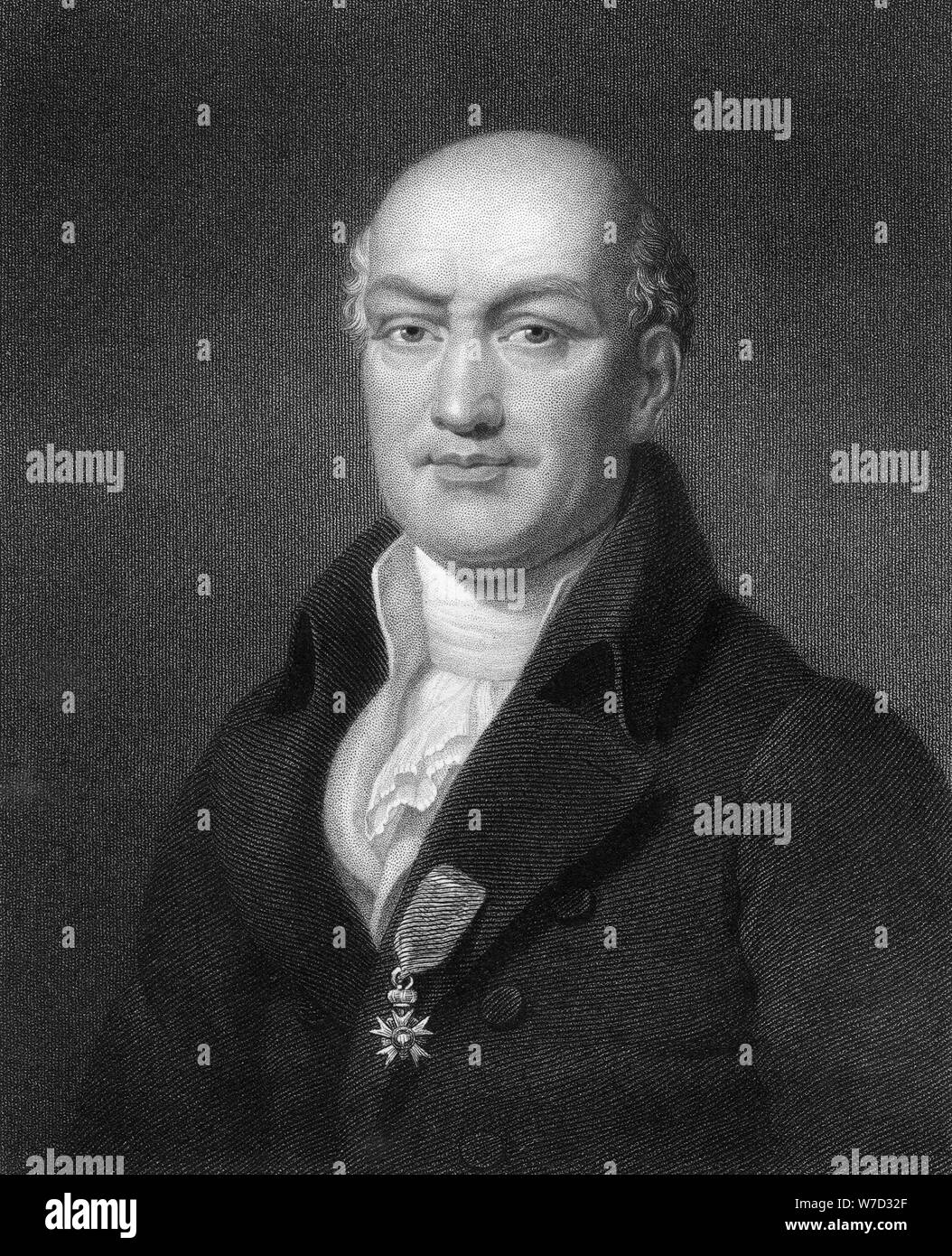 Jean Baptiste Joseph Delambre, französischer Mathematiker und Astronom, (1836). Artist: B Holl Stockfoto
