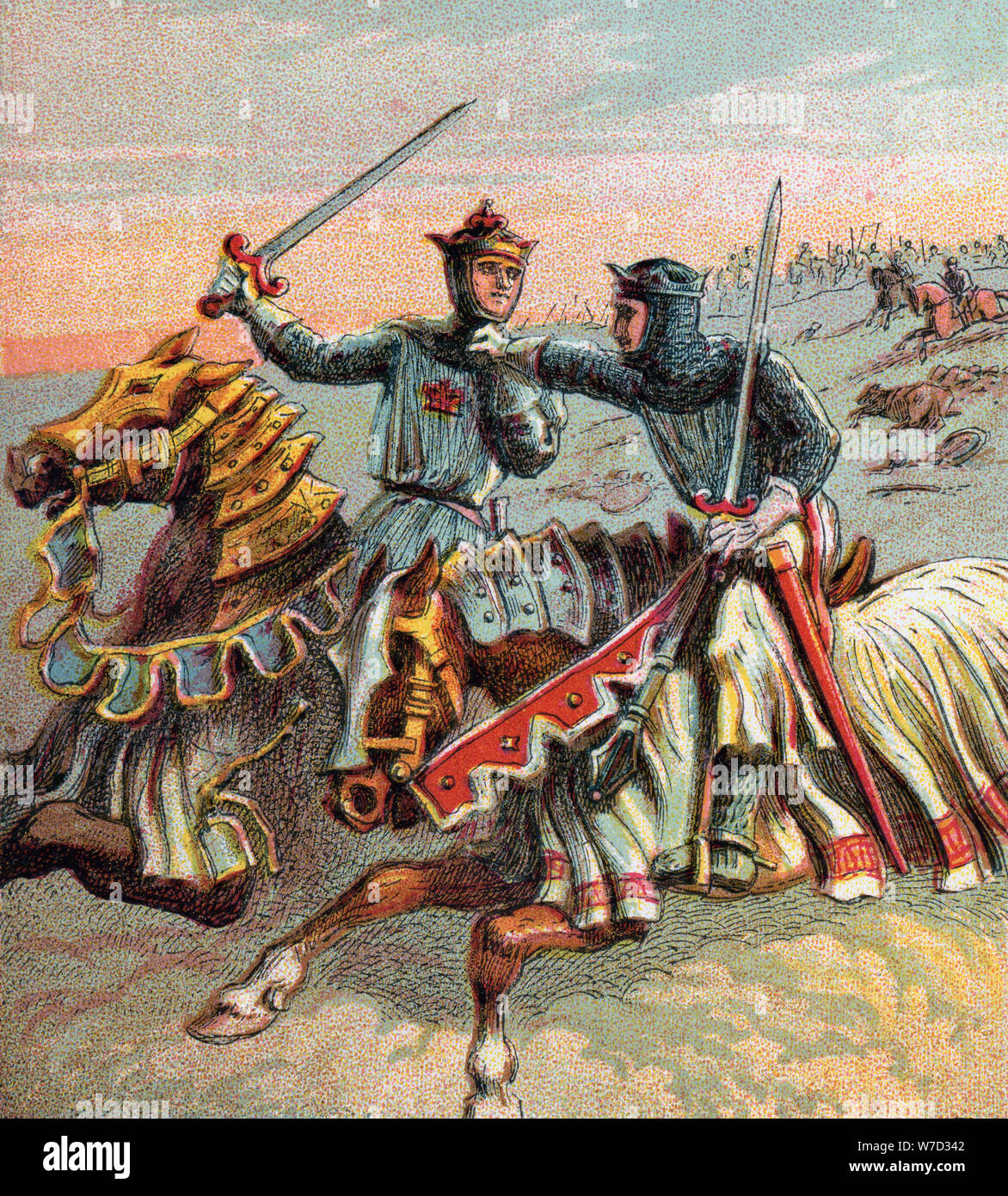 "Nach der Schlacht von Crecy, 1346', (c 1850). Artist: Unbekannt Stockfoto