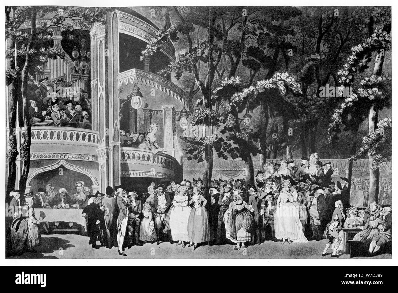 "Vauxhall Gardens', 1795 Künstler: Thomas Rowlandson Stockfoto