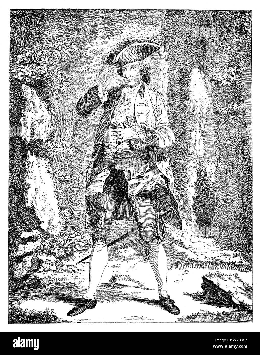 'Mr Woodward im Charakter von Mercutio', 1753. Artist: Unbekannt Stockfoto