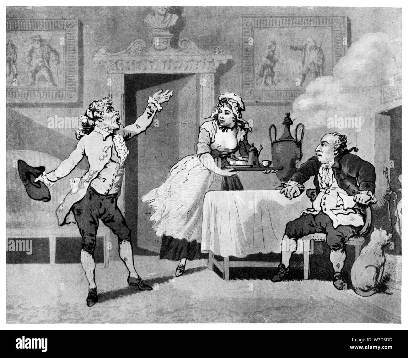 "Schauspieler rezitieren zu einem Manager', Ende des 18. Jahrhunderts Künstler: Thomas Rowlandson Stockfoto