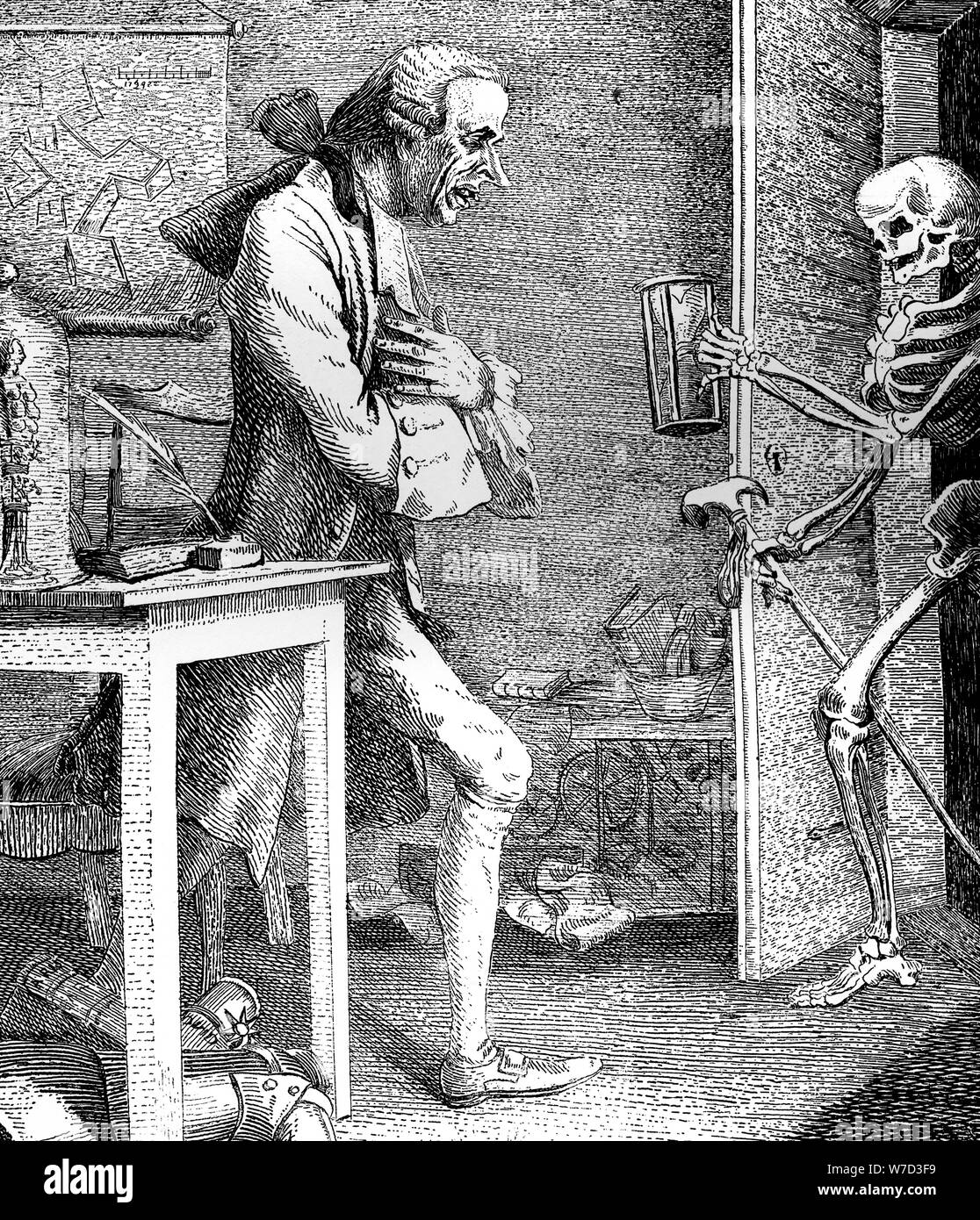 Die terneblech und Tod'. 1768. Schöpfer: Thomas Patch. Stockfoto