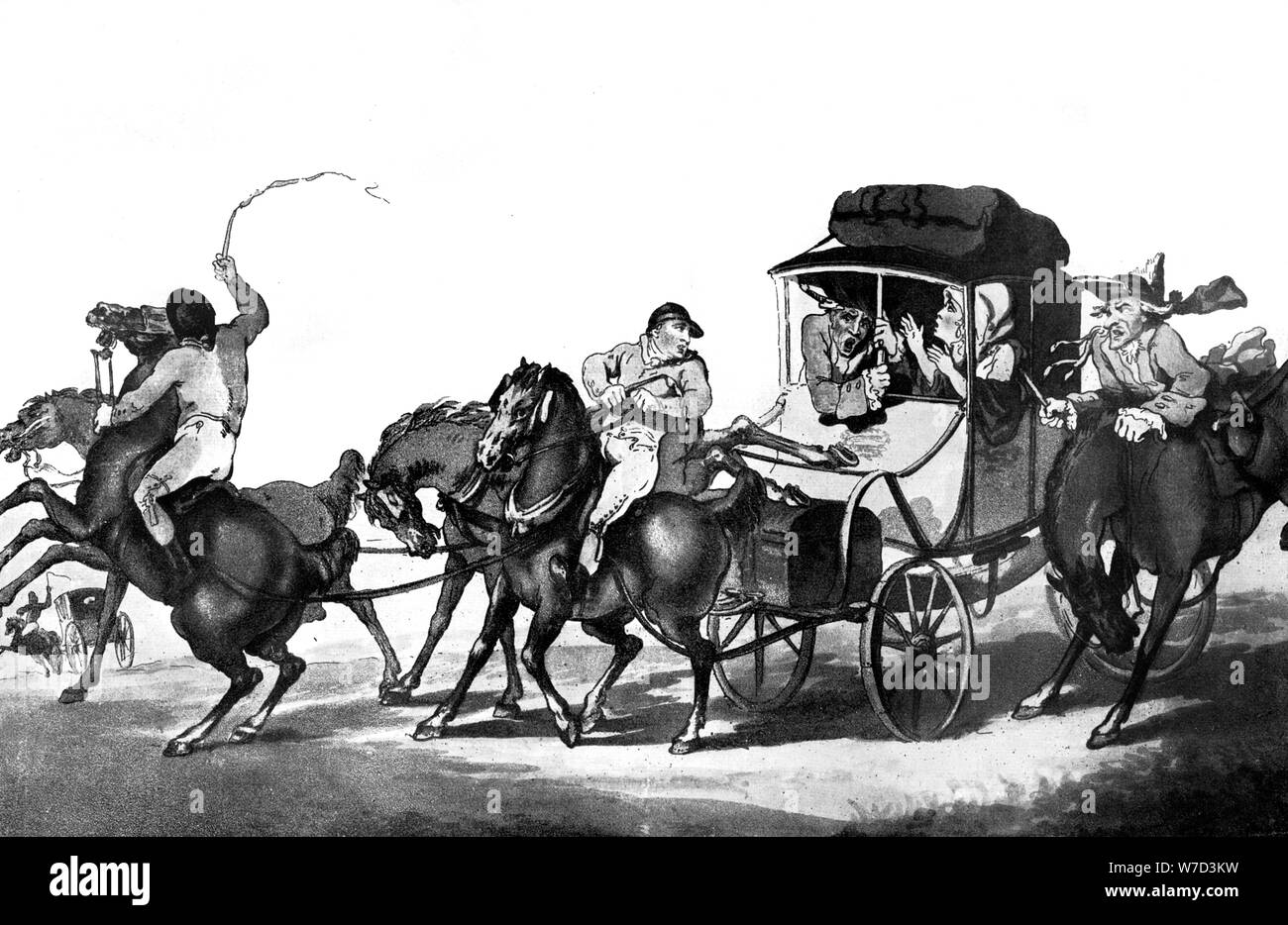 'Englisch Reisen, oder die erste Etappe von Dover', 1785 Künstler: Thomas Rowlandson Stockfoto