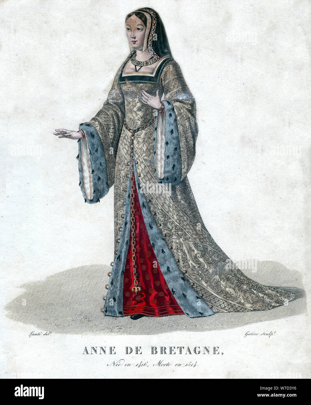 "Anne de Bretagne", (Anfang 19. Jahrhundert). Schöpfer: Georges Jacques Gatine. Stockfoto