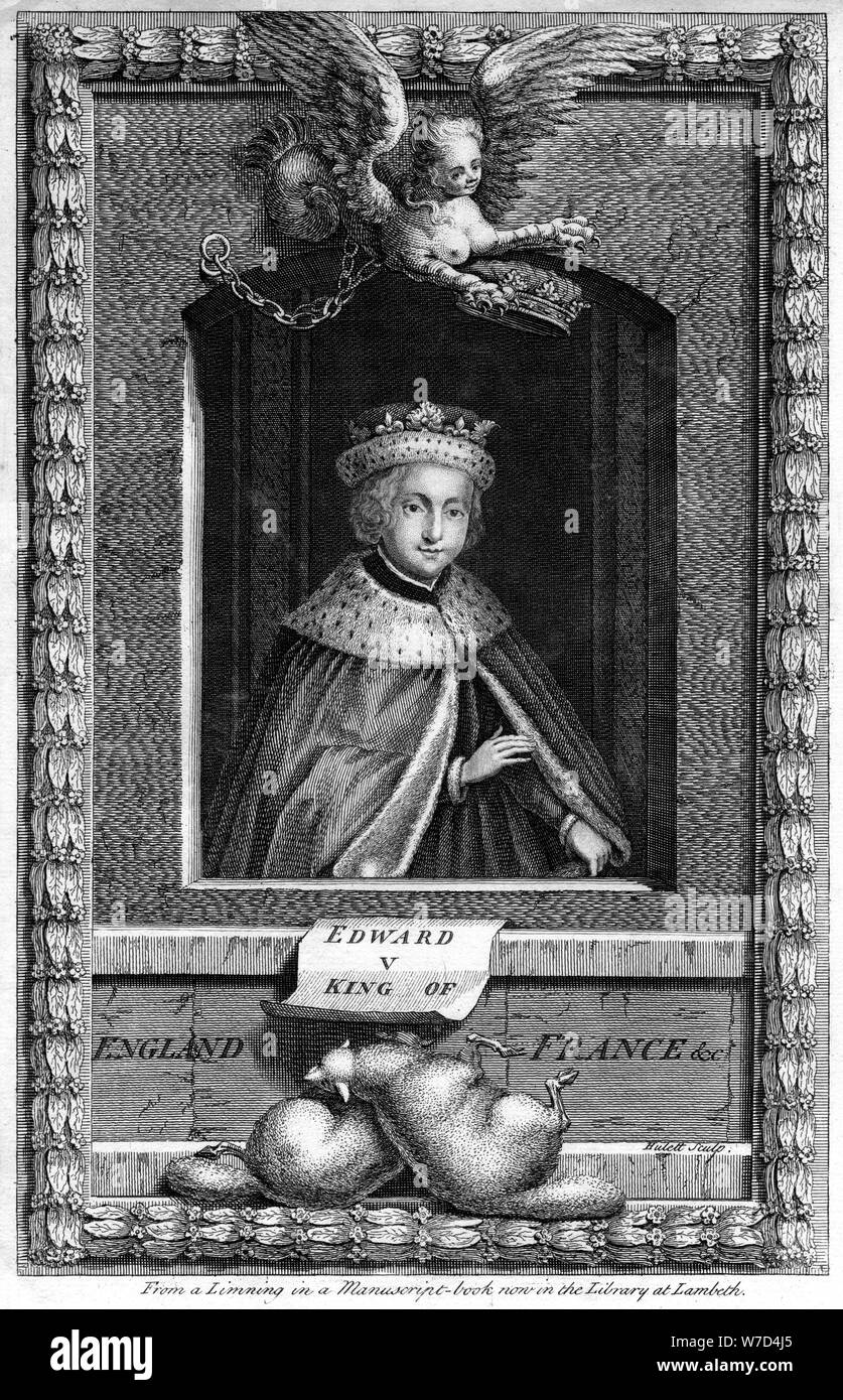 König Edward V. von England, (18. Jahrhundert). Künstler: James Hulett Stockfoto