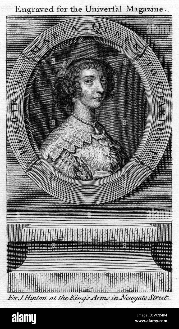 Königin Henrietta Maria, Königin von Charles I Künstler: Unbekannt Stockfoto