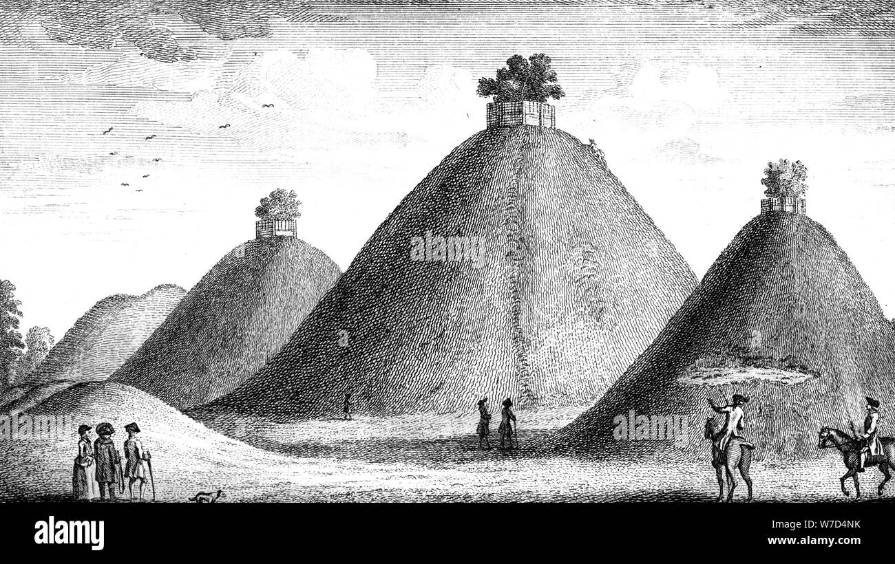 "Die bartlow Hügel, über die Erschlagenen 1016'. Artist: Juni Barnato Stockfoto