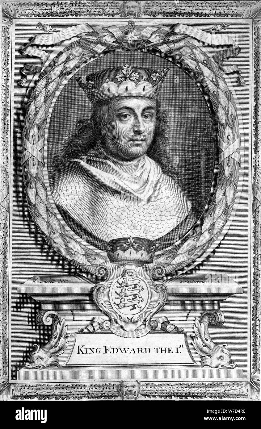 Edward I. von England (1239-1307). Artist: P Vanderbanck Stockfoto
