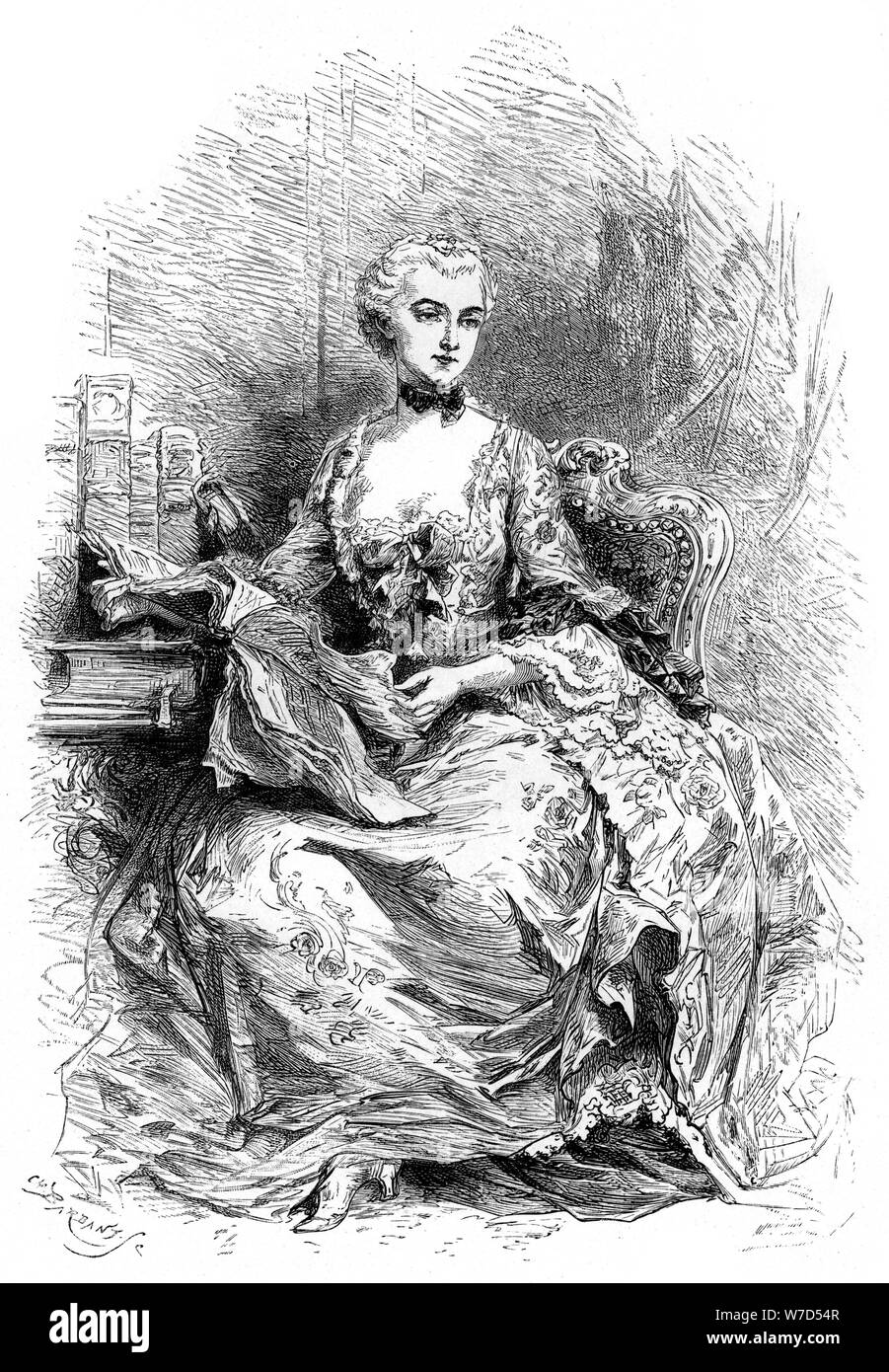 Madame de Pompadour. Artist: Barbant Stockfoto