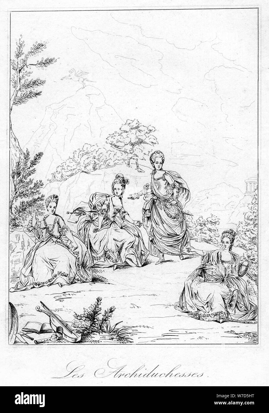 Die Archduchesses, c 17. Artist: Unbekannt Stockfoto