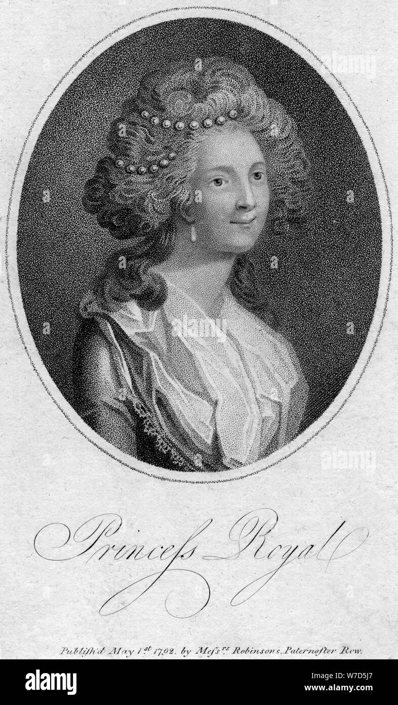 Princess Royal, 1792. Artist: Unbekannt Stockfoto