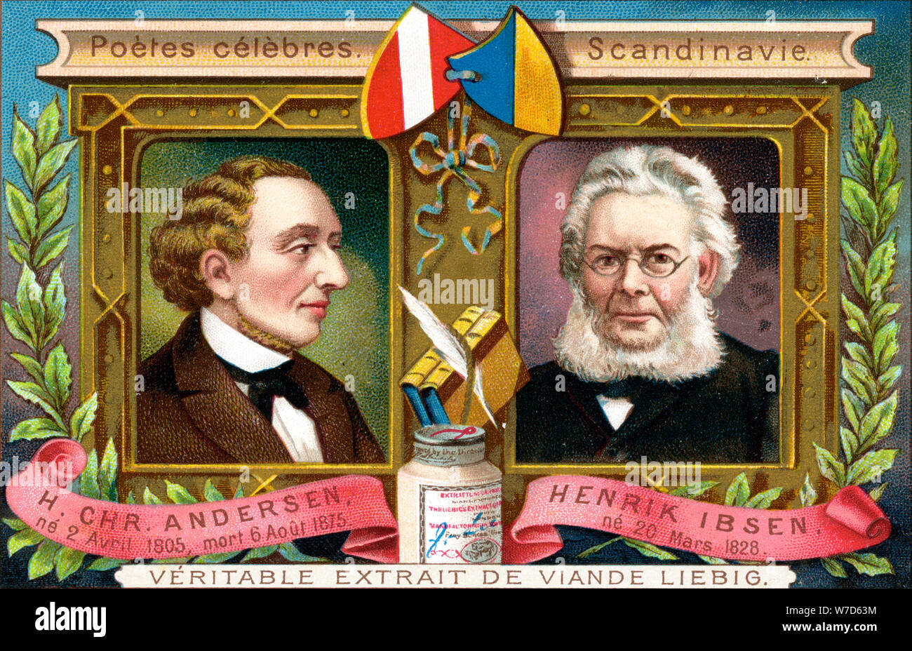 Hans Christian Anderson und Henrik Ibsen, c 1900. Artist: Unbekannt Stockfoto