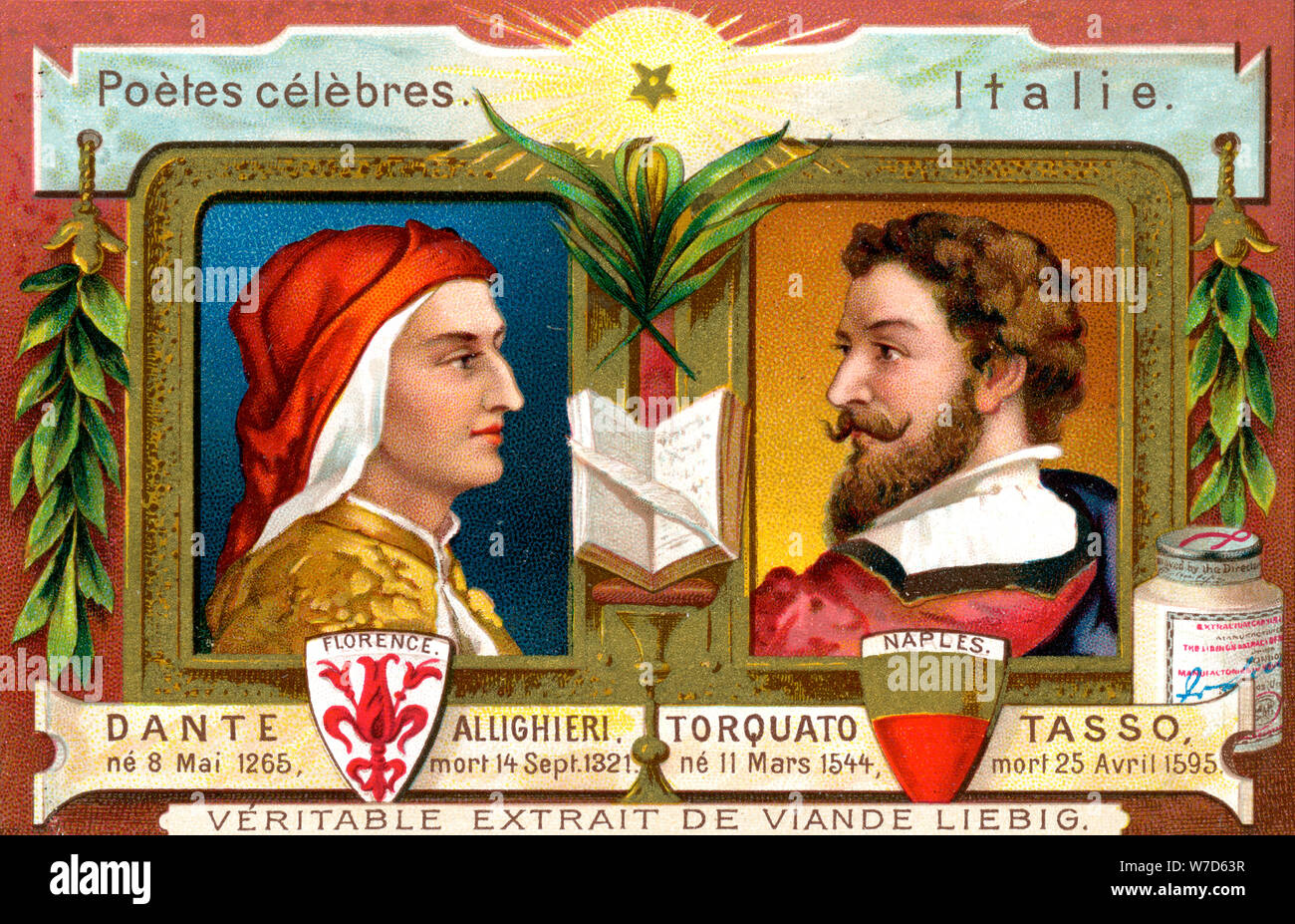 Dante Allighieri und Torquato Tasso, c1900. Artist: Unbekannt Stockfoto