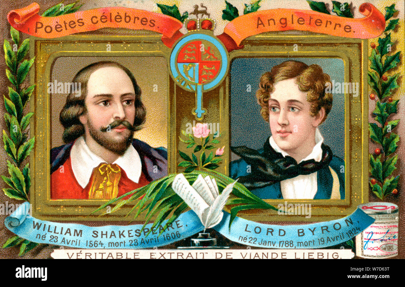 William Shakespeare und Herrn Bryron, c 1900. Artist: Unbekannt Stockfoto