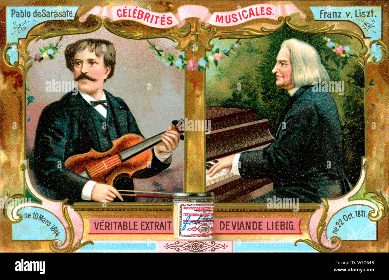Pablo de Sarasate und Franz Liszt, c1900. Artist: Unbekannt Stockfoto