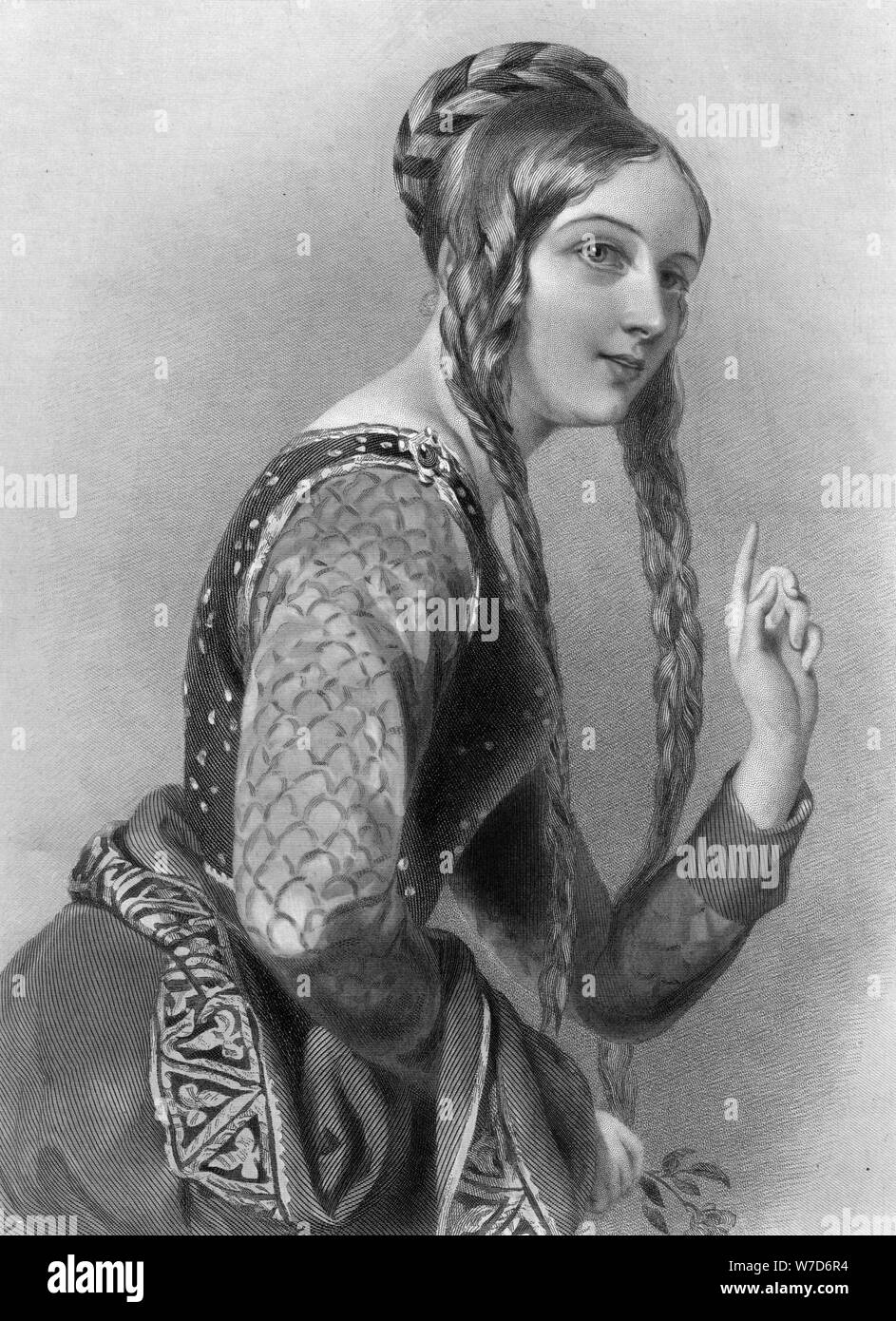 Eleonore von Aquitanien, Königin von Heinrich II. von England. Artist: Unbekannt Stockfoto