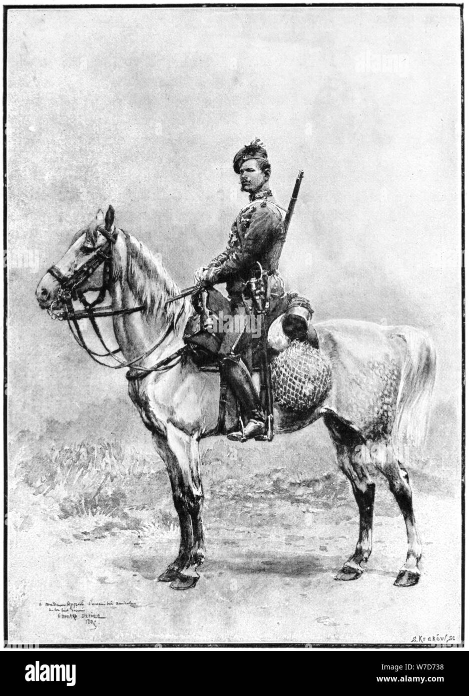 Ein chasseur der Wache, Russland, 1892 Künstler: Jean Baptiste Edouard Detaille Stockfoto