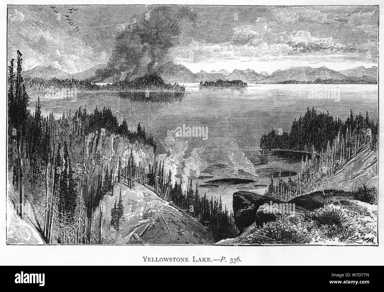 Yellowstone Lake, 19. Artist: Unbekannt Stockfoto