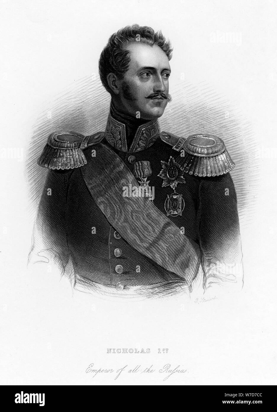 "Nikolaus I., Kaiser von ganz Rußland', c 19. Artist: Unbekannt Stockfoto