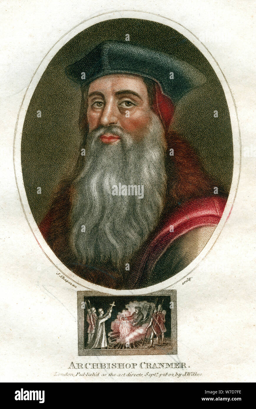 Erzbischof Cranmer, (1816). Artist: J Chapman Stockfoto